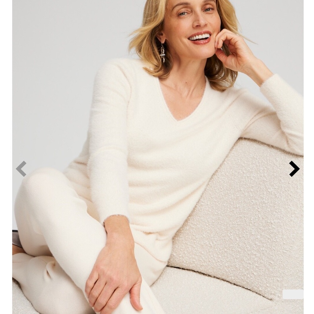 Chicos White Pullover Sweater Size 2